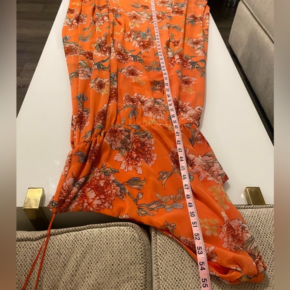 orange floral maxi dress - Picture 5 of 7